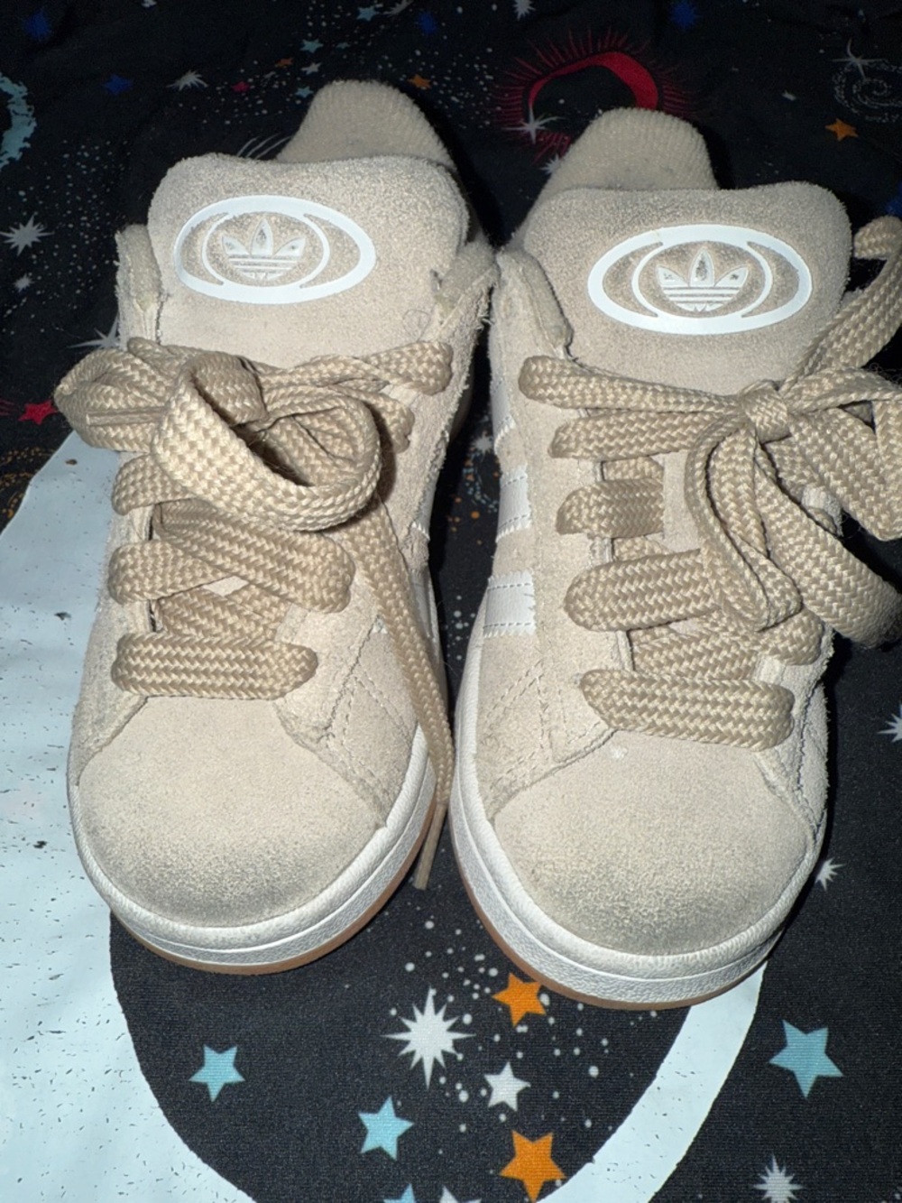 adidas Beige Kids Suede Sneakers